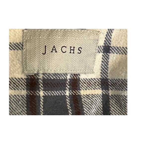 JACHS Gray Brown Plaid Flannel Men's Lg Tall, Long Sleeve Button down - Picture 6 of 6
